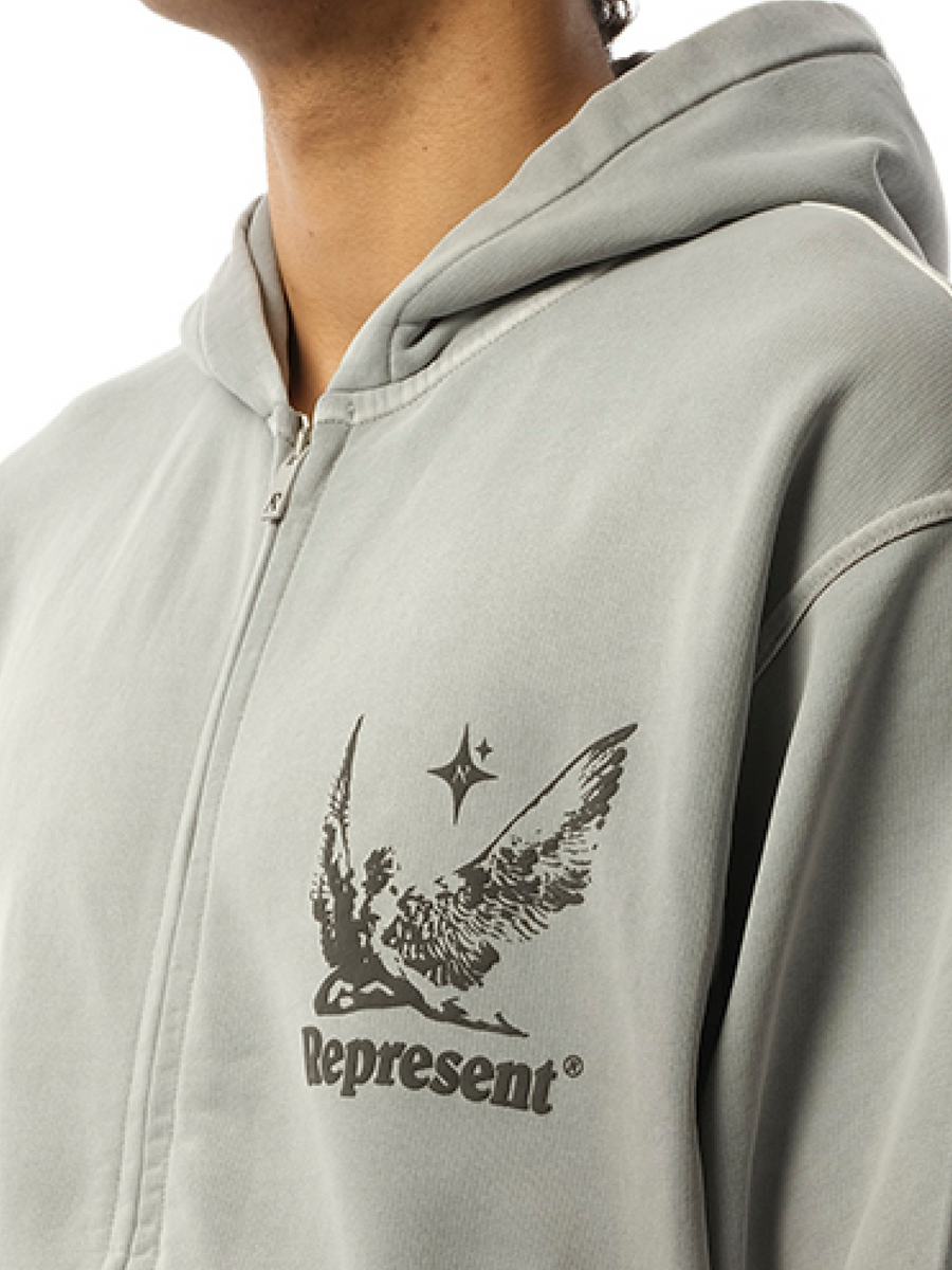Spirits of Summer Zip Hoodie in Mist