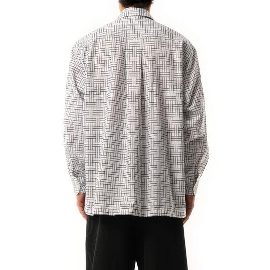 Kenzo Weave Oversized Shirt in White