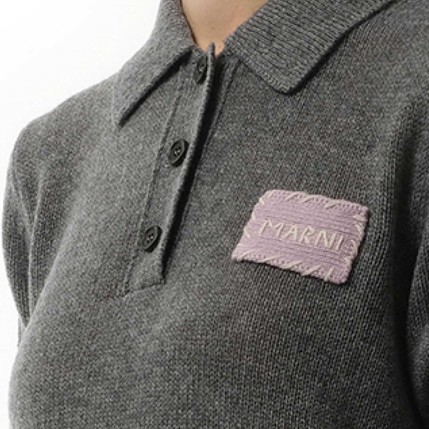 Short Sleeve Polo Sweater in Graphite