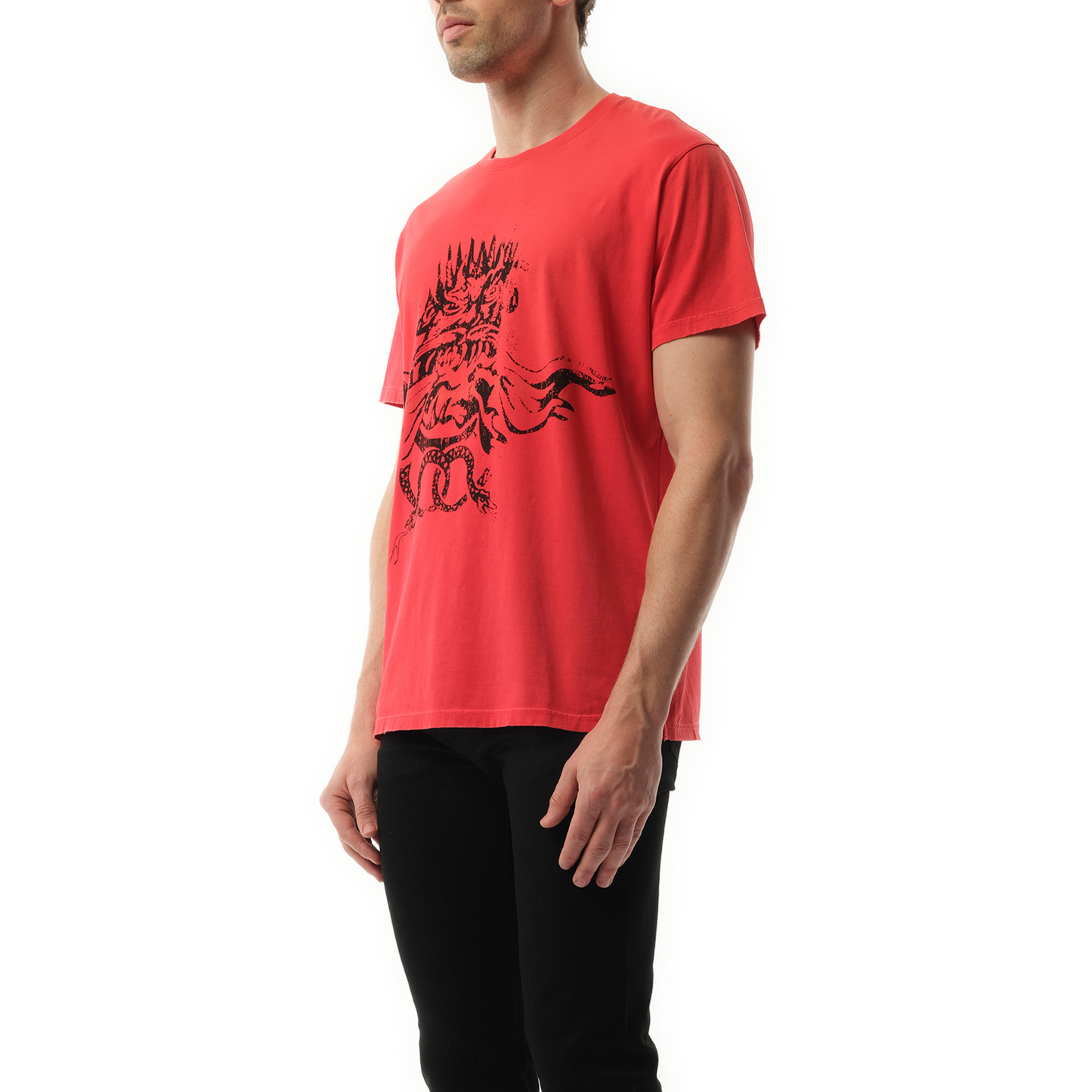 4G Snake Oversize T-Shirt in Red