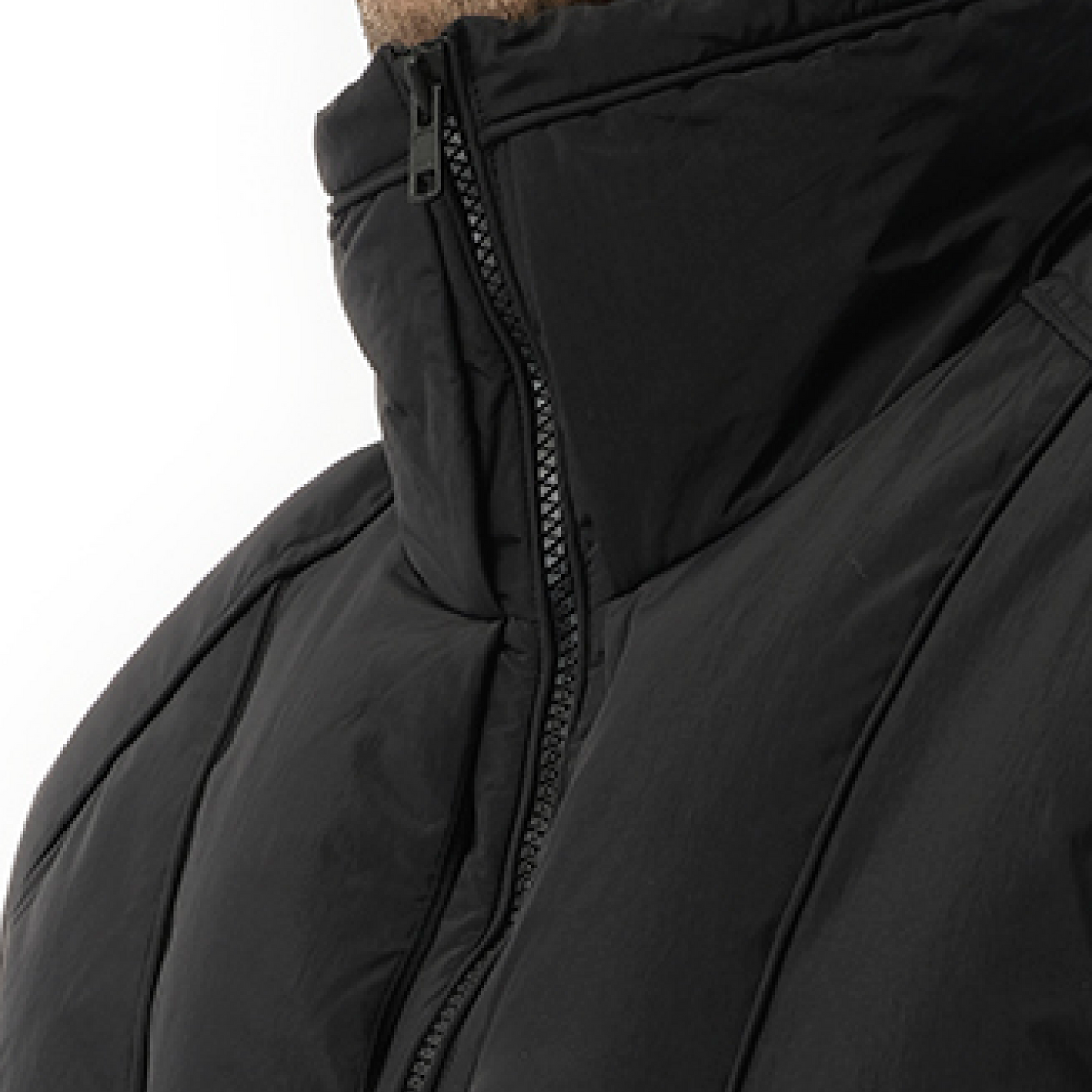 Nylon Goose Down Vest in Black