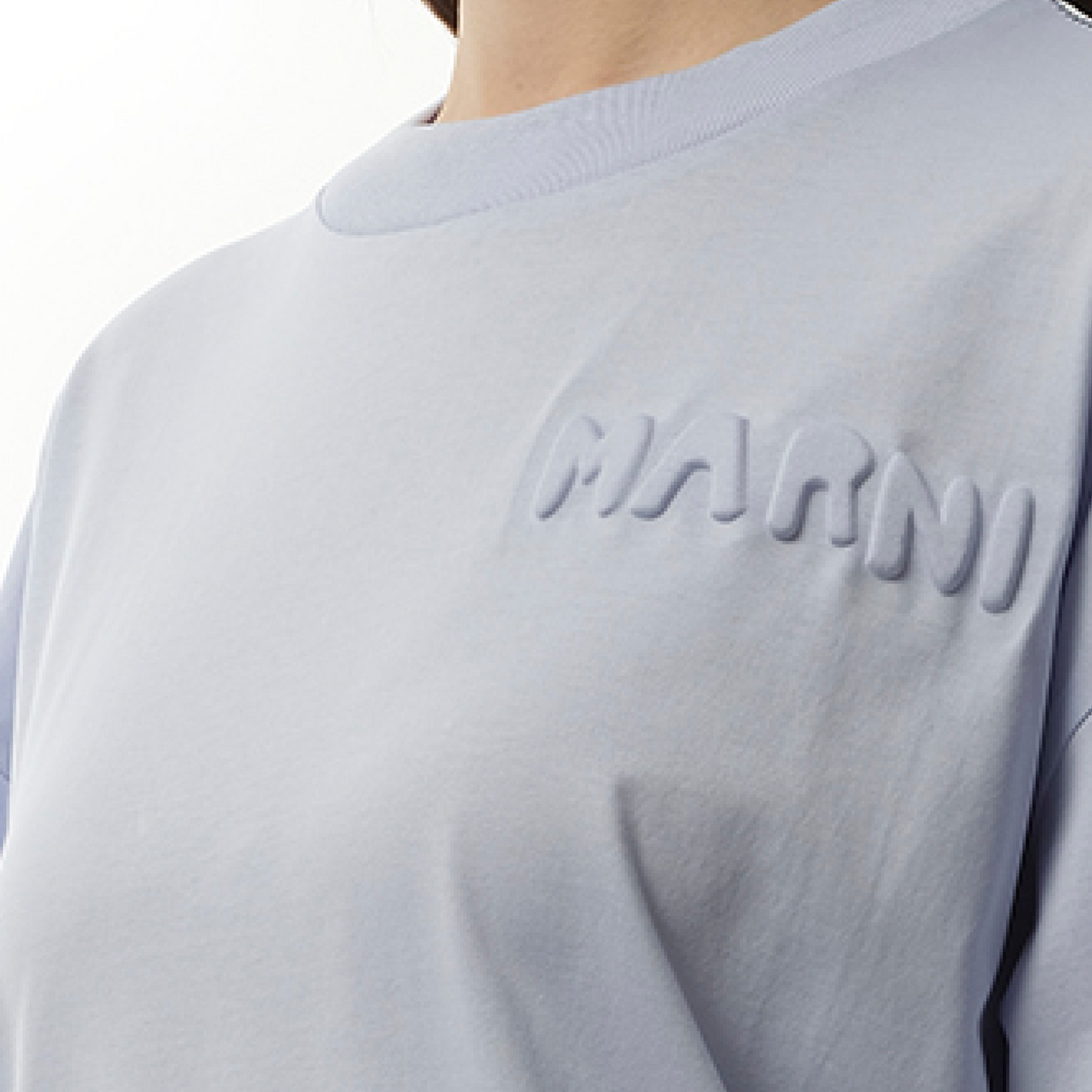 Embossed Logo T-Shirt in Illusion Blue