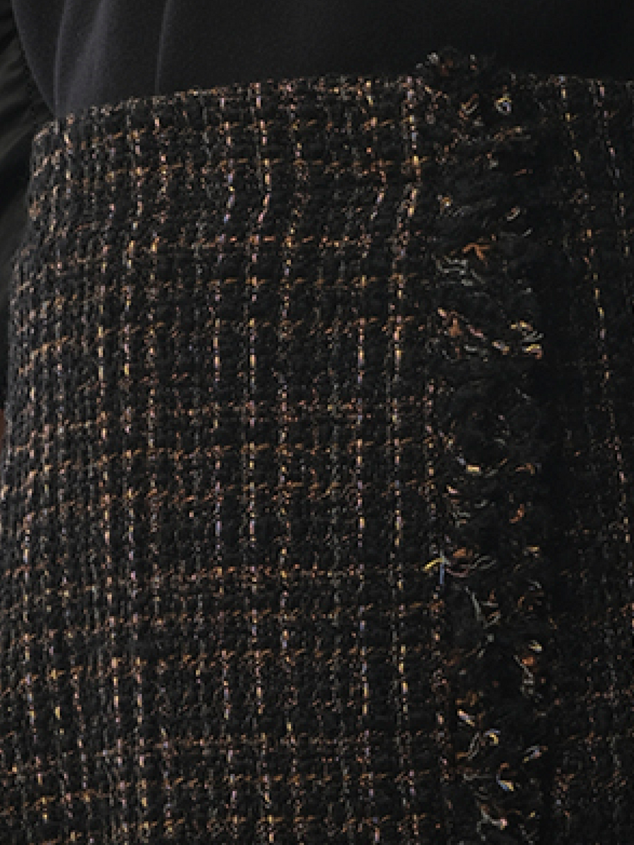 Tweed Skirt in Black/Brown