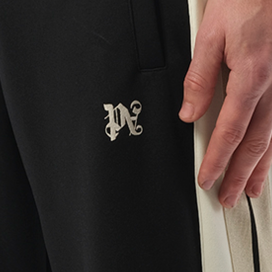 New Monogram Track Pants in Black/Off White