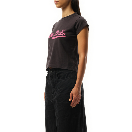 Ciao Bello Shrunk T-Shirt in Washed Black