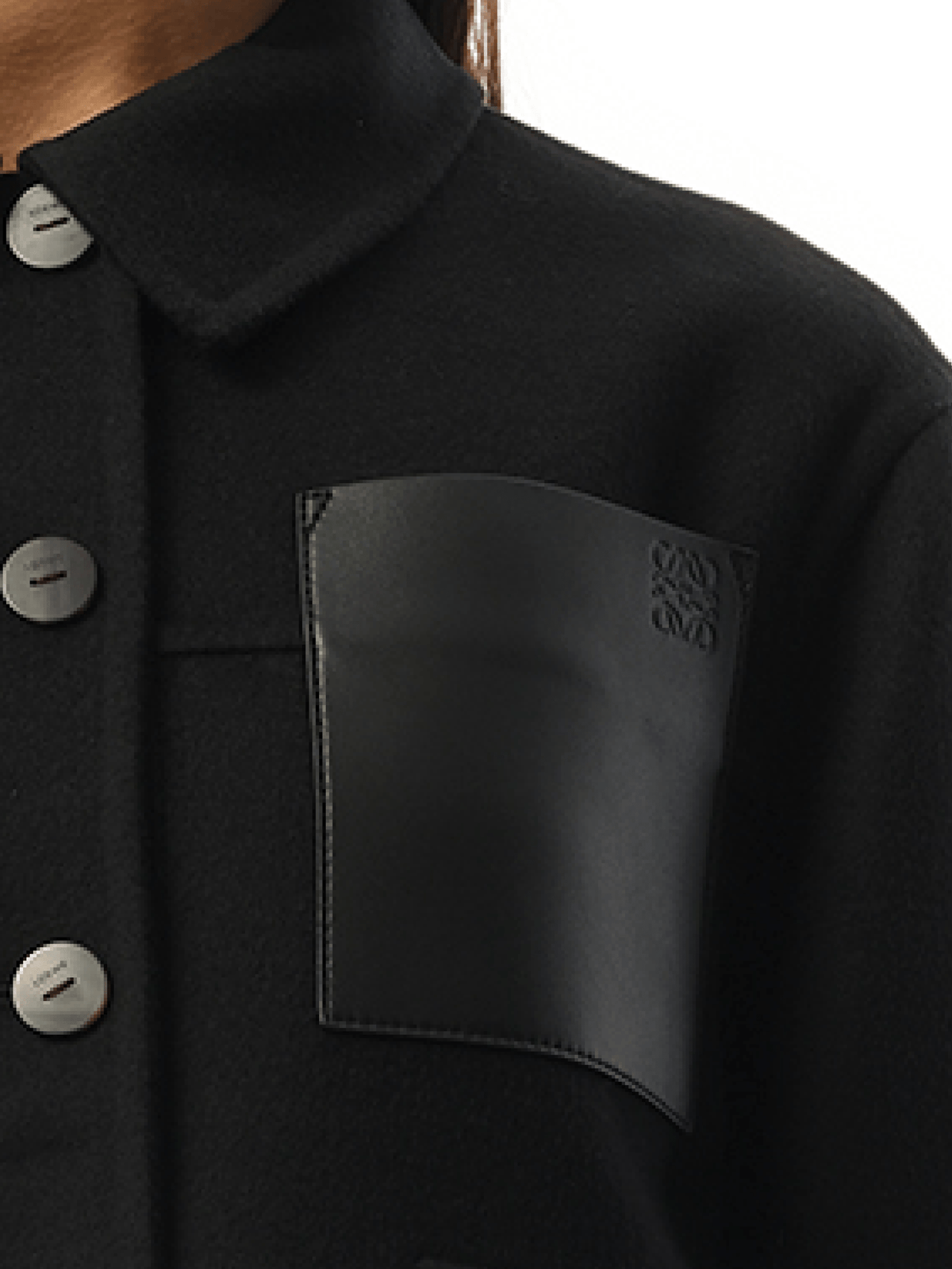 Loewe Wool Workwear Jacket in Black
