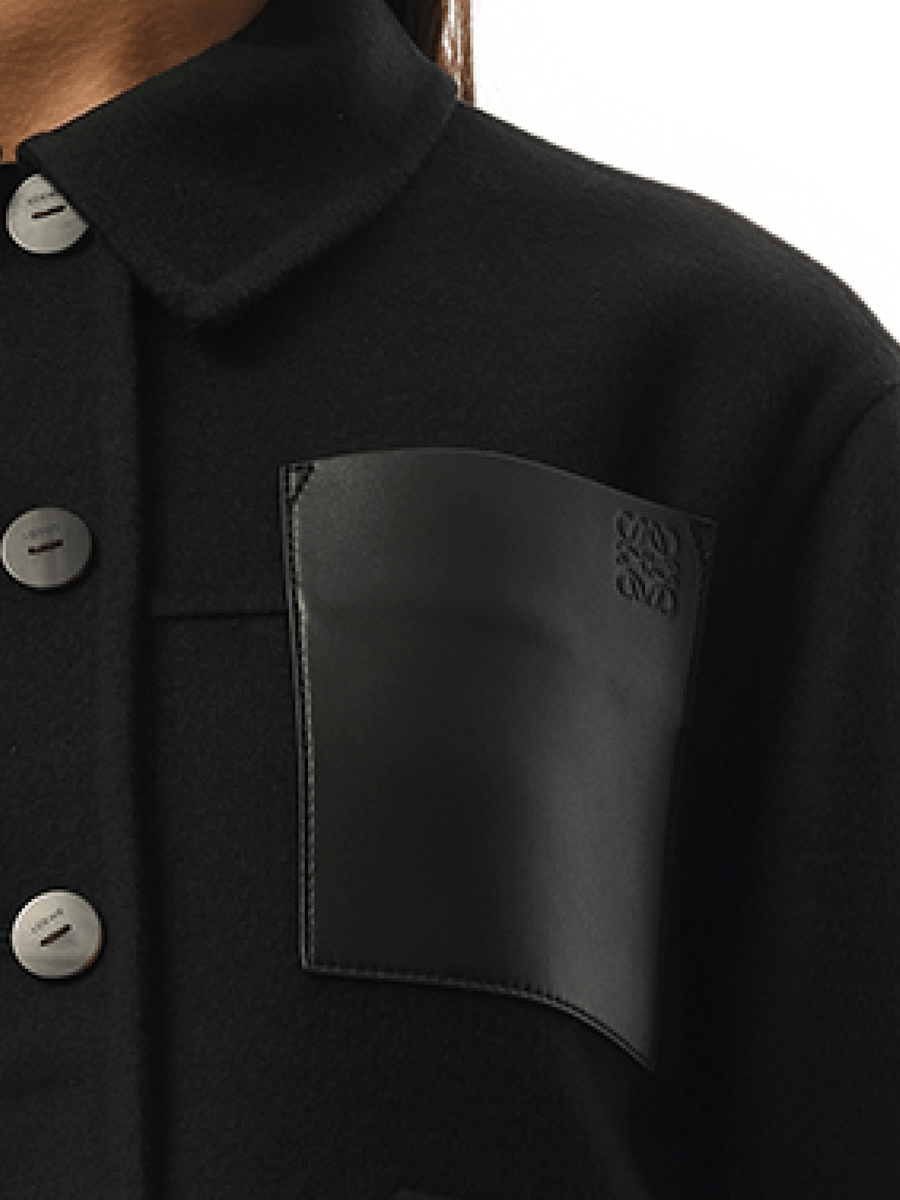 Loewe Wool Workwear Jacket in Black