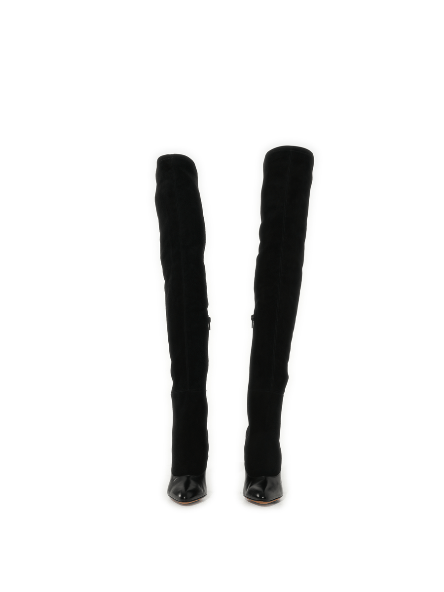 Podium Boots 11.5 in Black Front View | GIVENCHY
