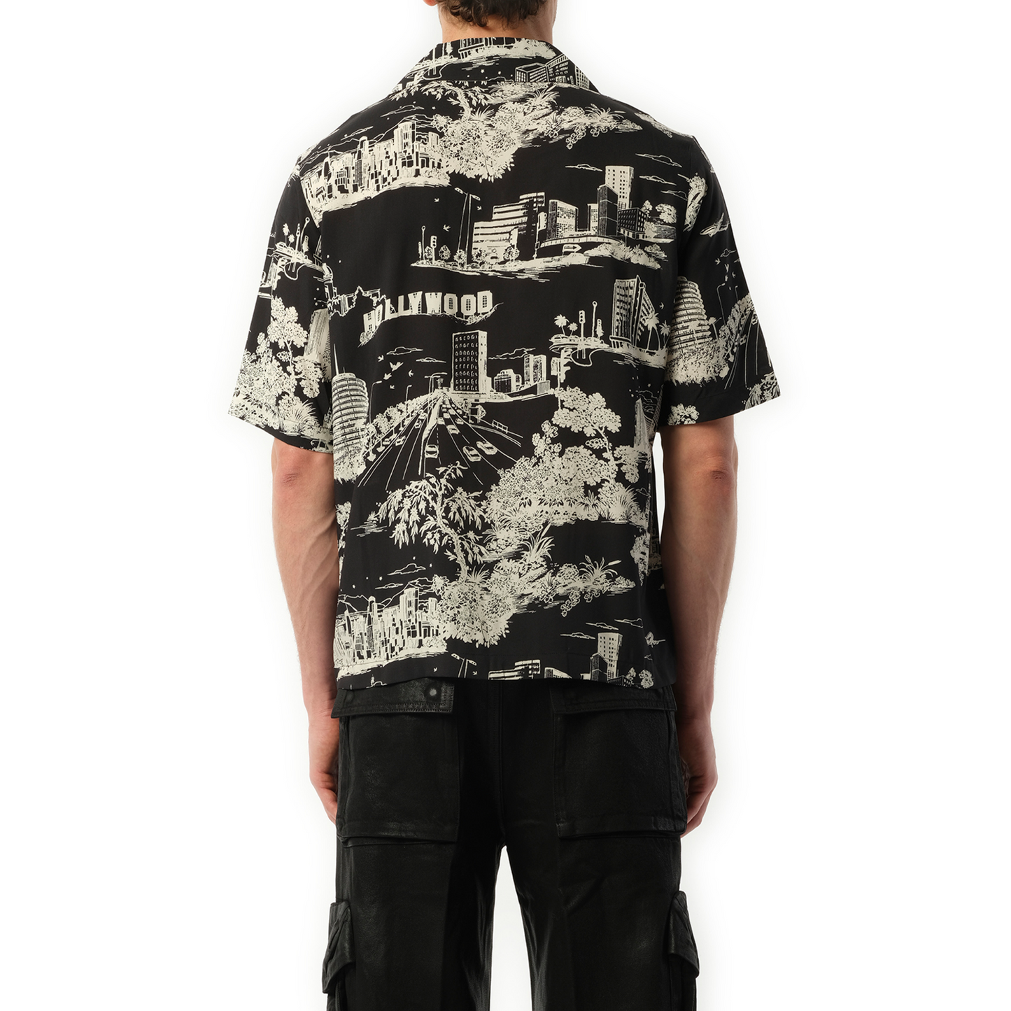 LA Landmark Camp Shirt in Black