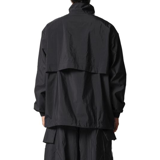 3 Stripe Nylon Anorak in Black