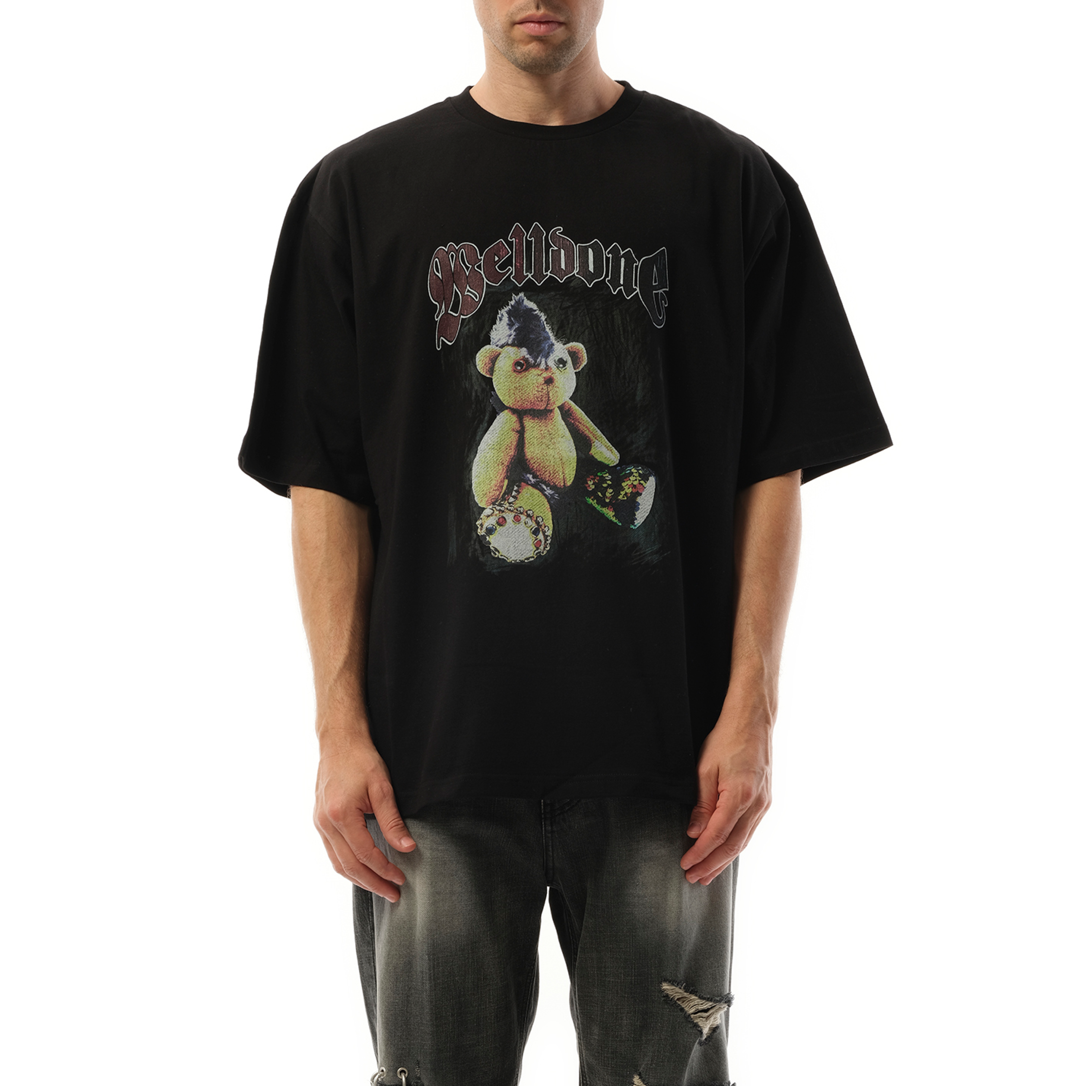 Punk Teddy T-Shirt in Black