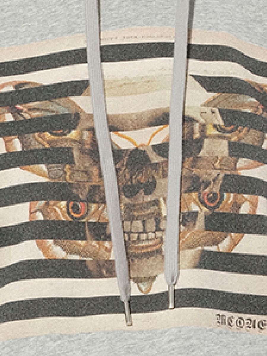 Butterfly Skull Sweatshirt in Grey