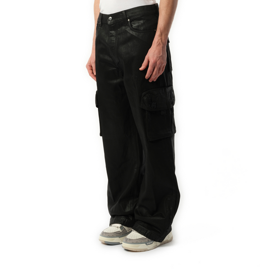 Wax M65 Baggy Cargo Pants in Black OD