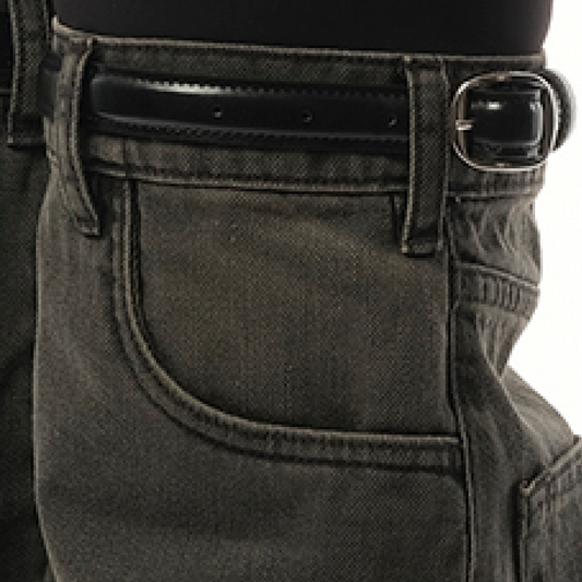 Hybrid Denim Trousers in Black/Grey