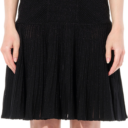 Knit Metal Dress in Black