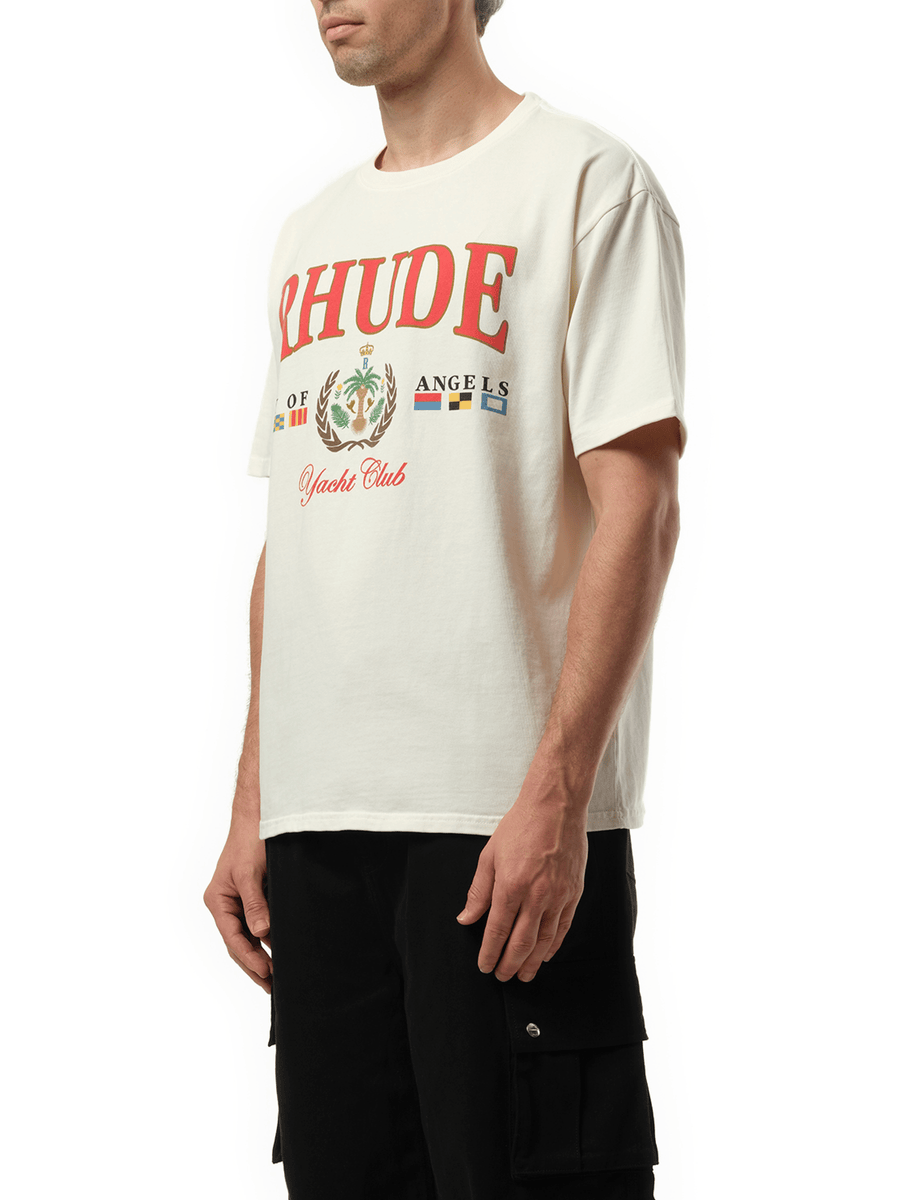 Rhude Bay of Angels Yacht T-Shirt in Vintage White