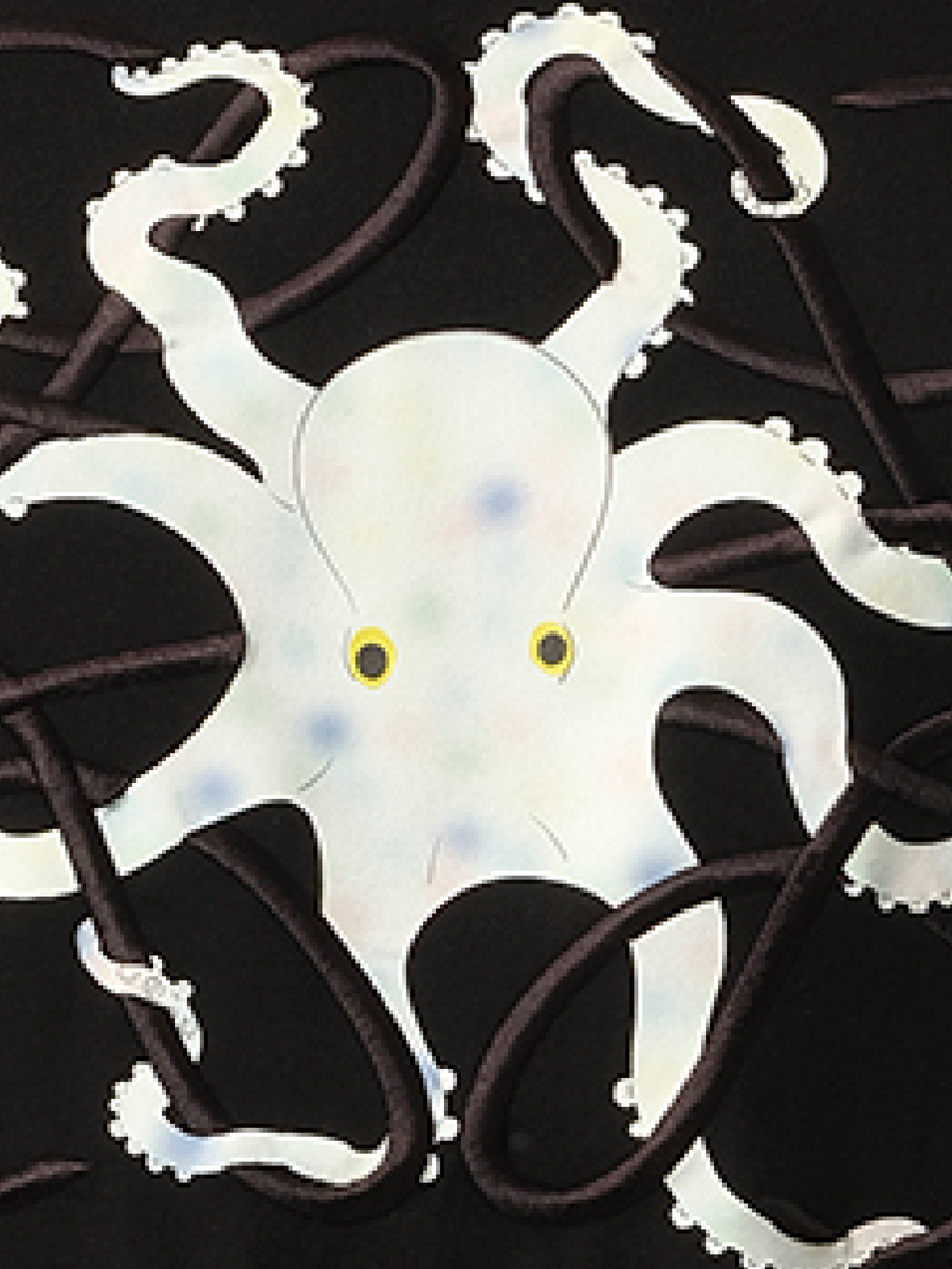 Loewe Suna Fujita Octopus Print T-Shirt in Black