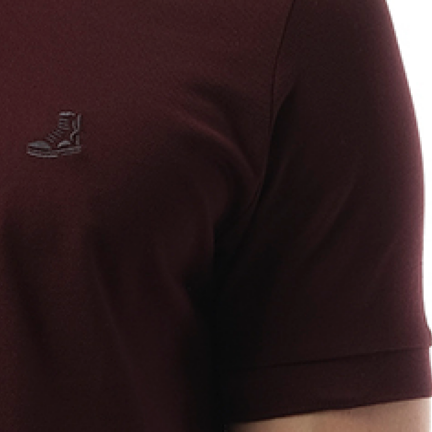 Slim Fit Basket Polo in Burgundy