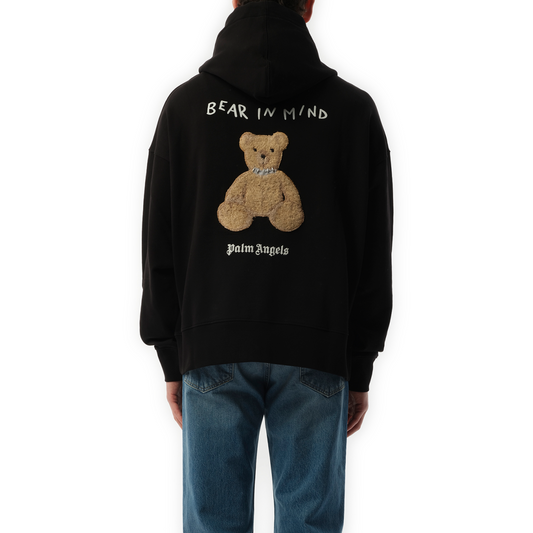 Bear in Mind Zip Hoodie in Black/Brown