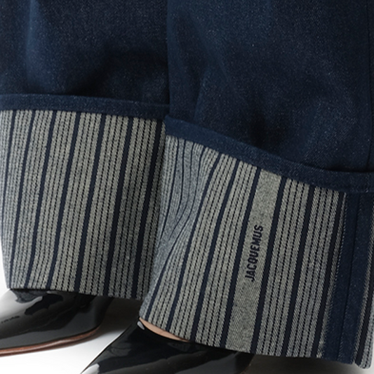 Le De-Nimes Large in Navy/Navy Stripe