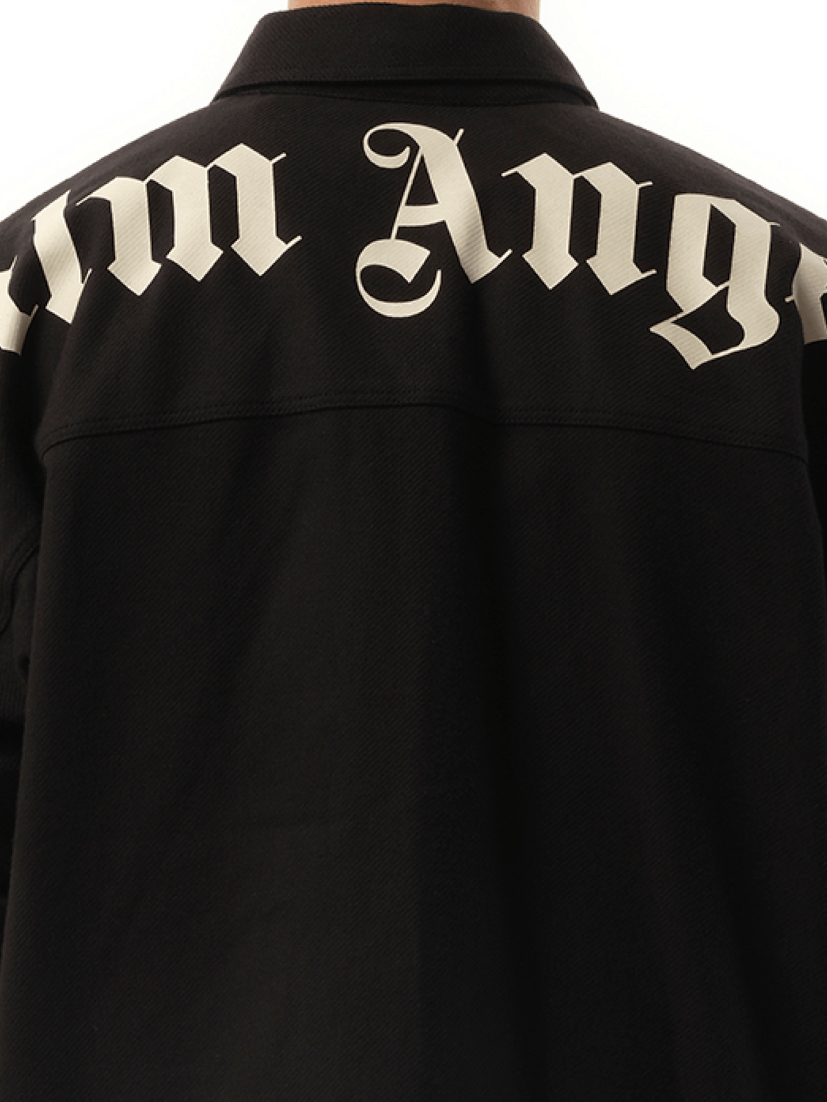 Palm Angels Classic Logo Overshirt in Black/Off White