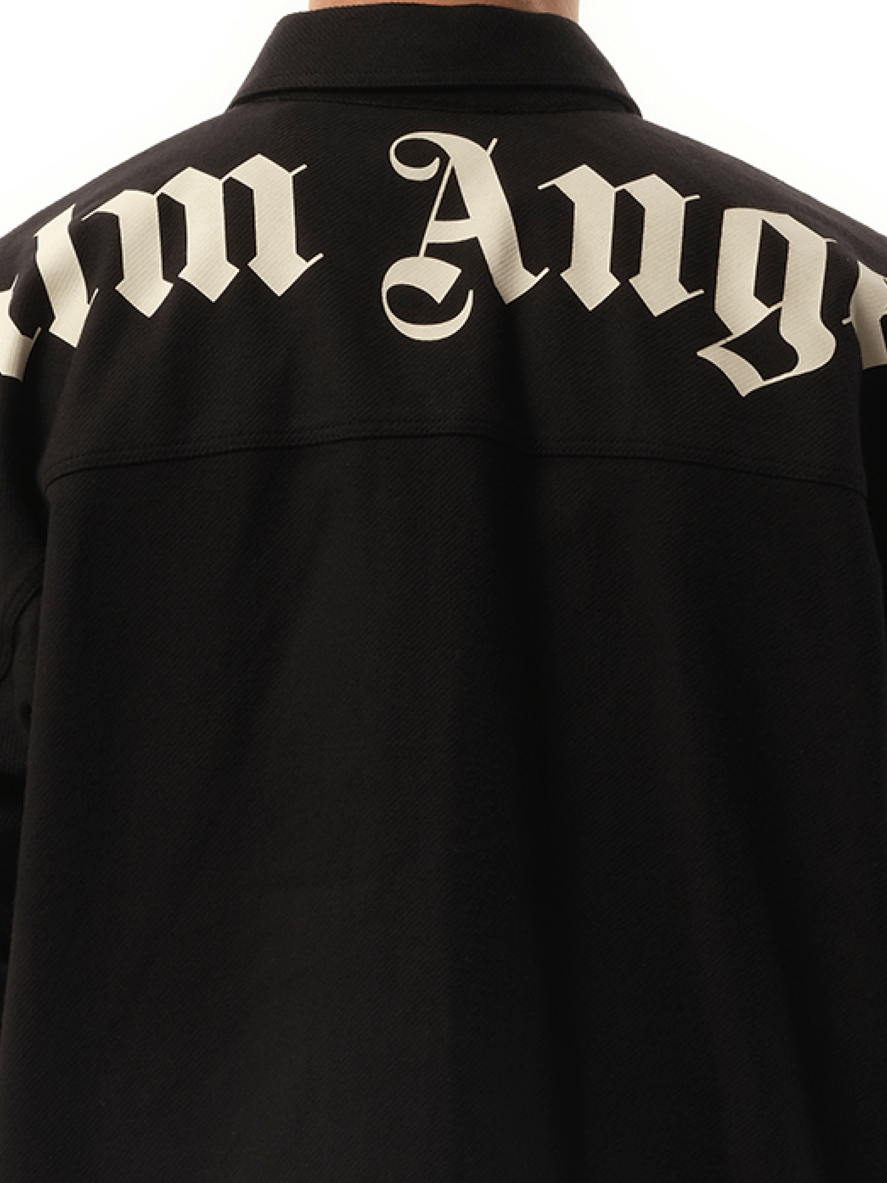 Palm Angels Classic Logo Overshirt in Black/Off White