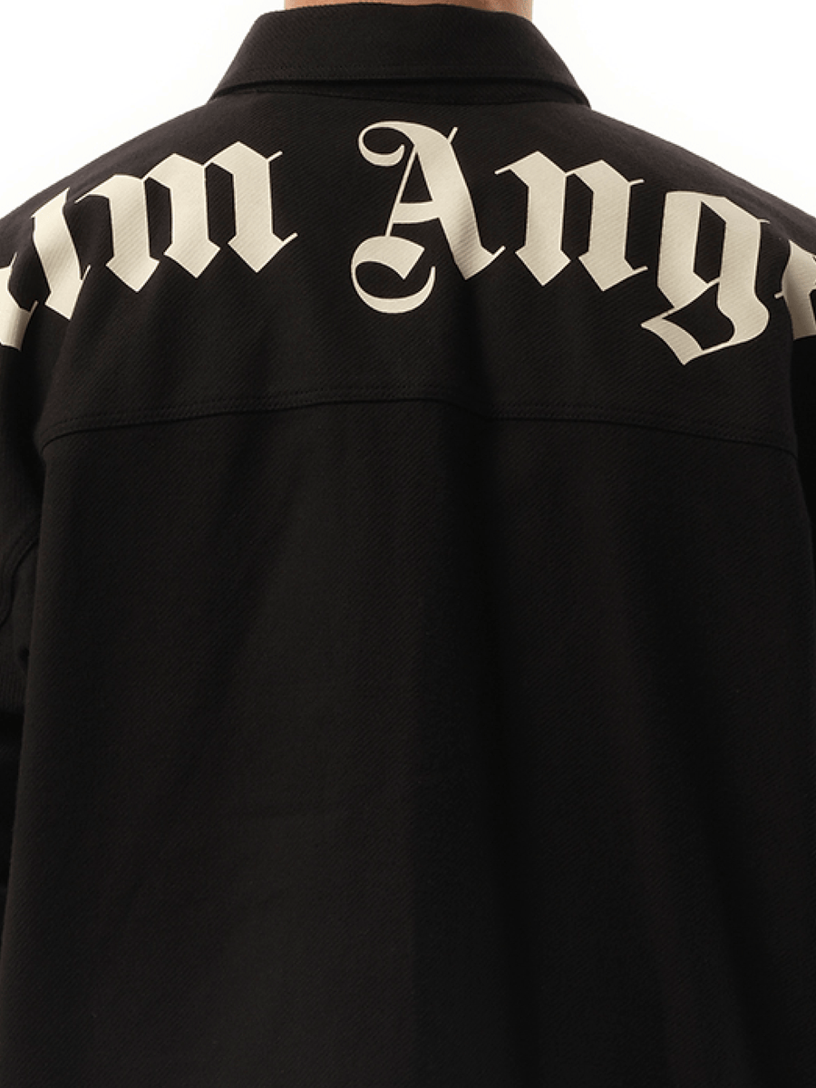Palm Angels Classic Logo Overshirt in Black/Off White