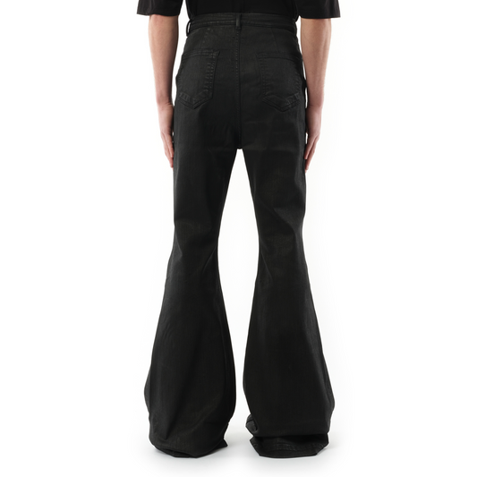 Bolan Bootcut Denim Pants in Black Wax