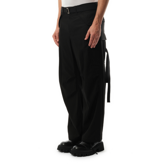 Cotton Twill Pants in Black