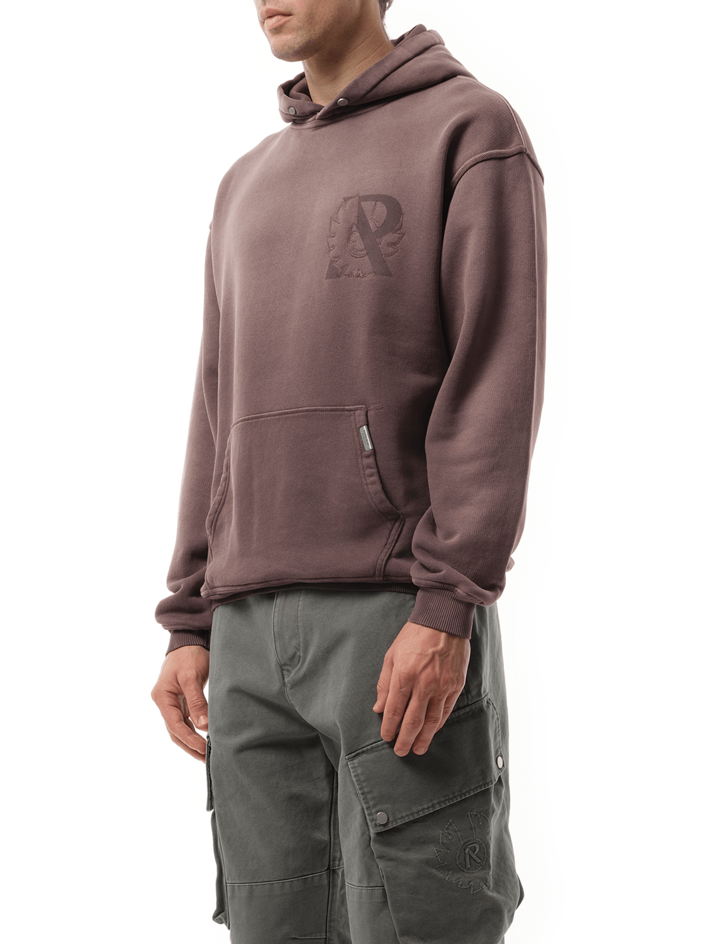 Represent Represent X Belstaff Outline Phoenix Hoodie in Plum