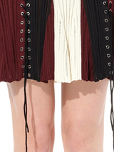Laddered Mini Skirt in Black