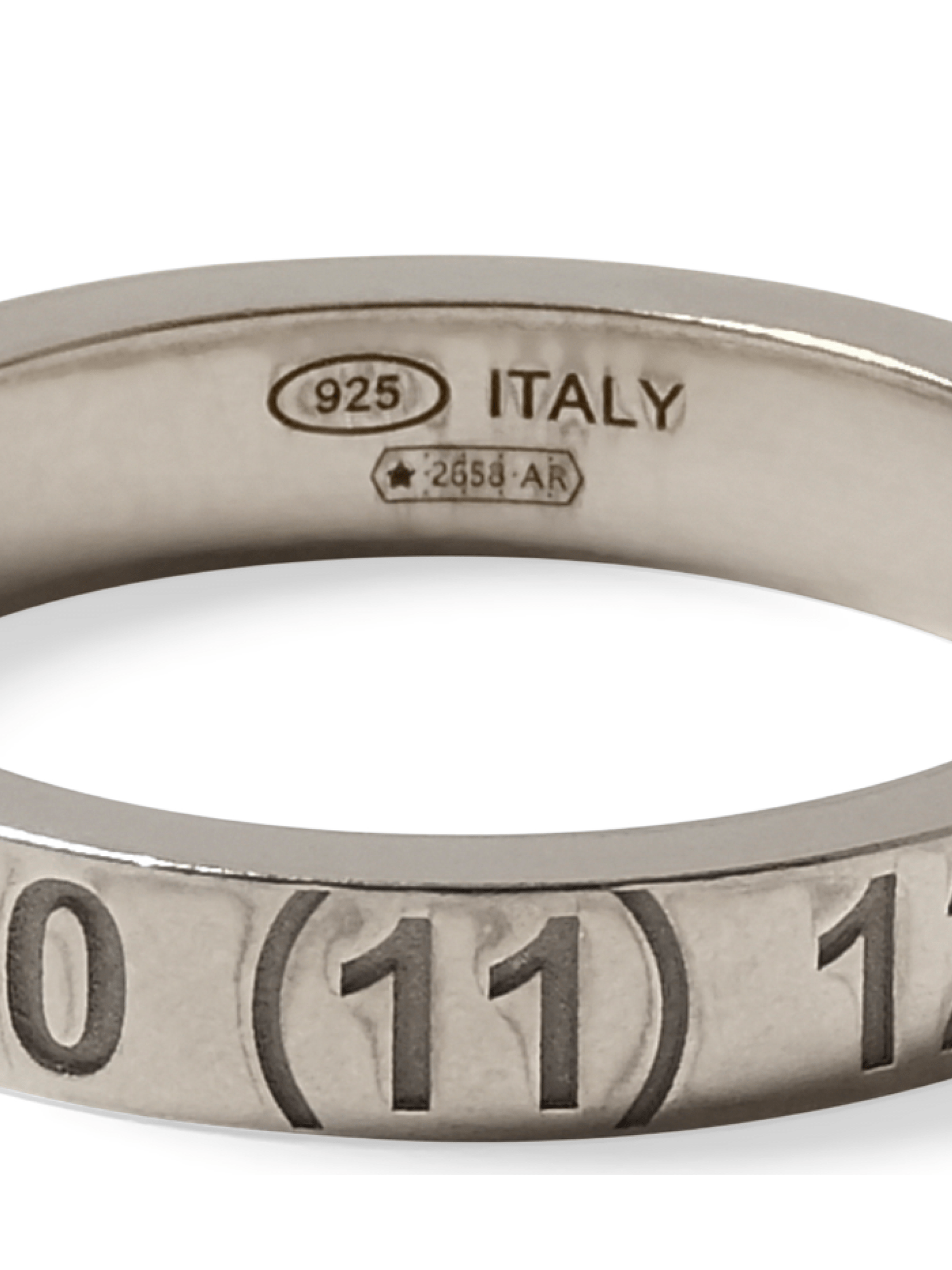 Maison Margiela Numerical 4mm Ring in Silver