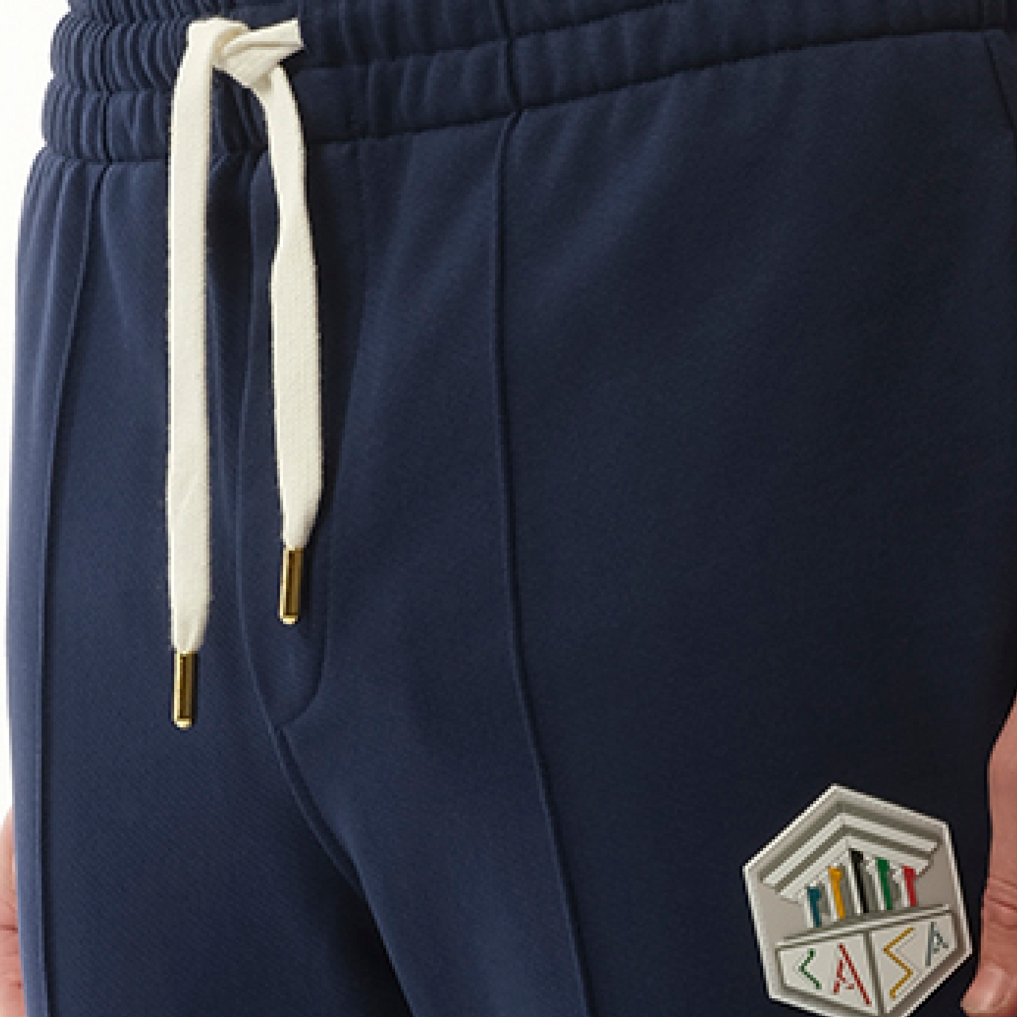 Casa Temple Pintuck Jogger in Navy