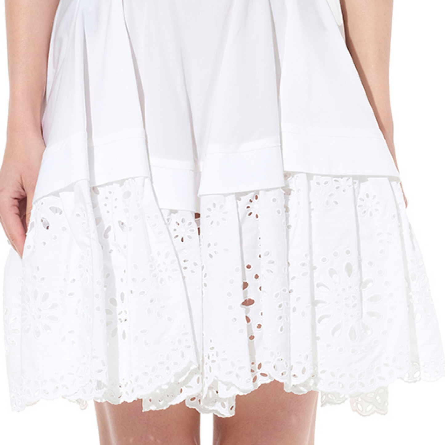 Brod Angls Mini Skirt in White