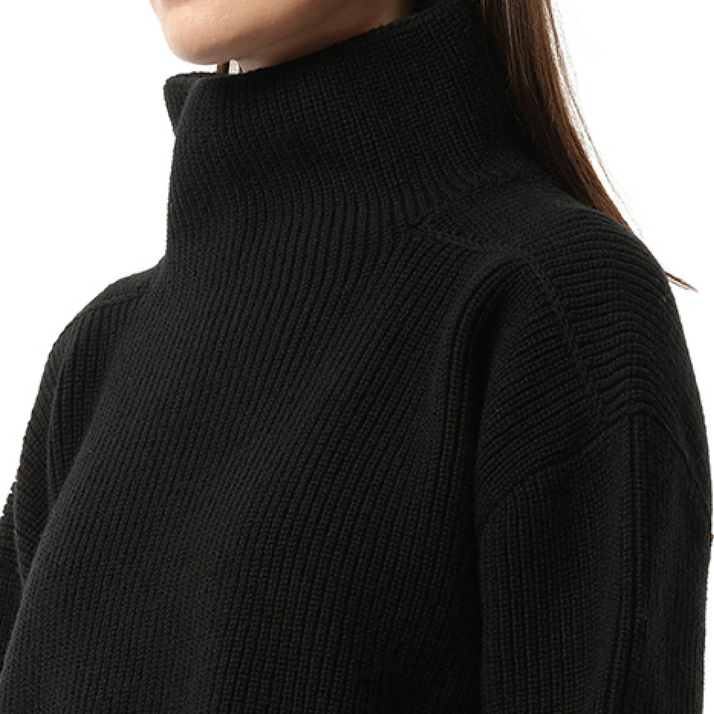 Fisherman Tabard Sweater in Black