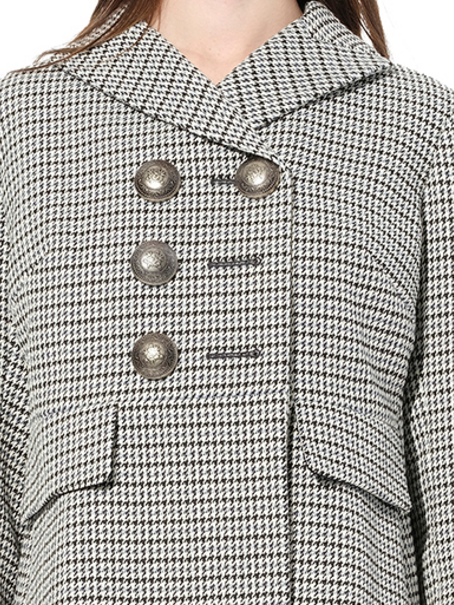 Cappotto Coat in Grey/Black