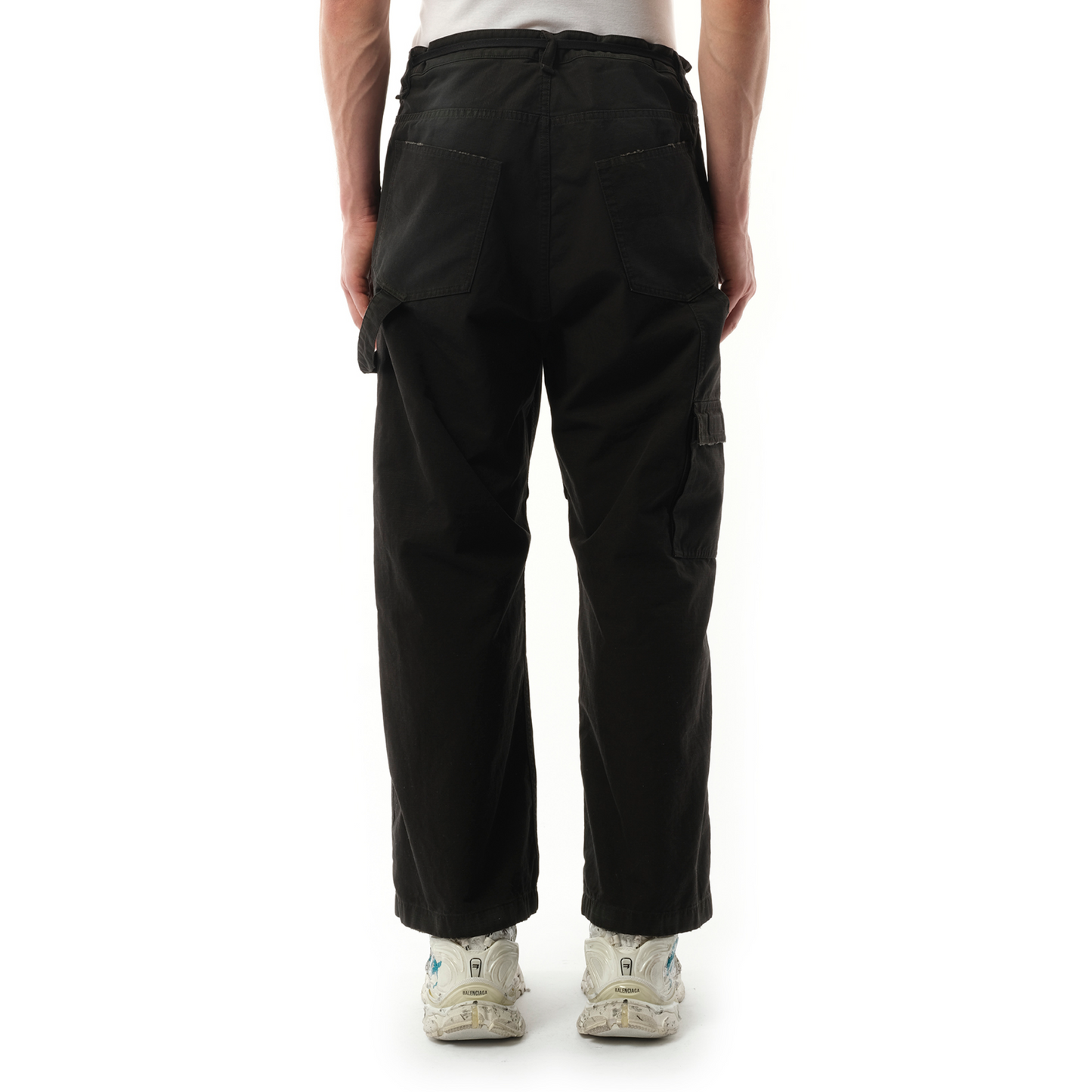 Cropped Skater Pants in Black