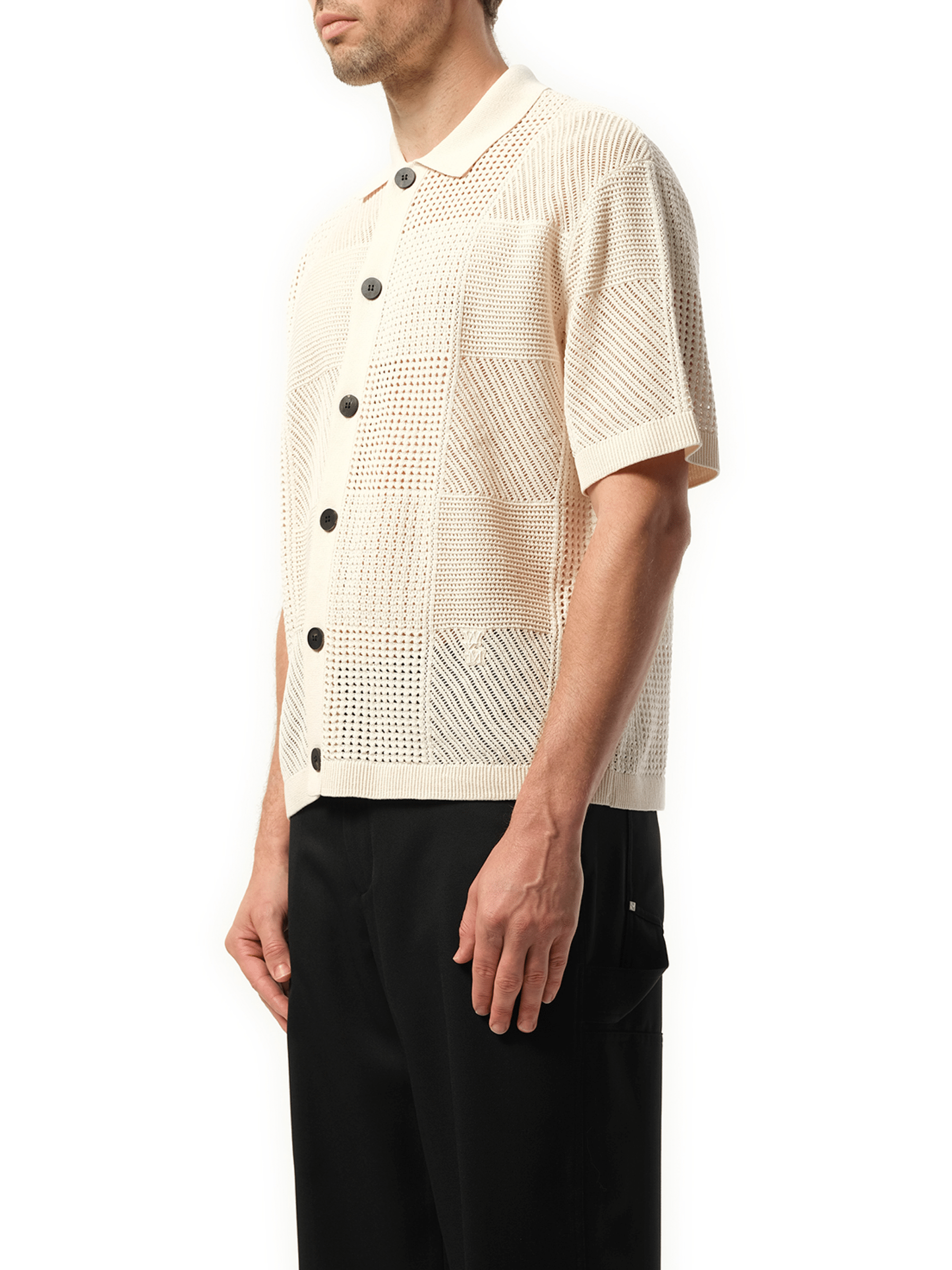 Wooyoungmi Crochet Shirt in Ivory