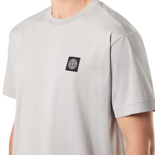 Stone Island Logo Patch T-Shirt in Lead Grey