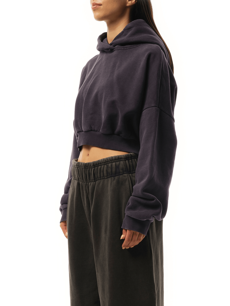 Entire Studios Cropped Heavy Hood in Ink