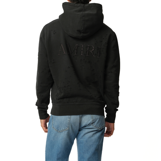 MA Shotgun Embroidered Hoodie in Black