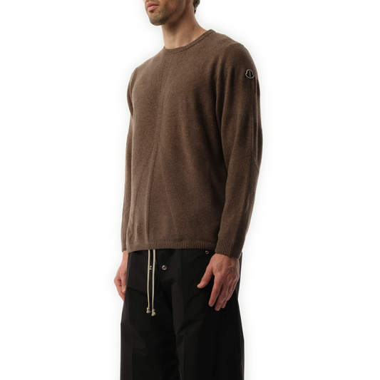 Rick Owens x Moncler Jumbo Round Neck Sweater in Dust