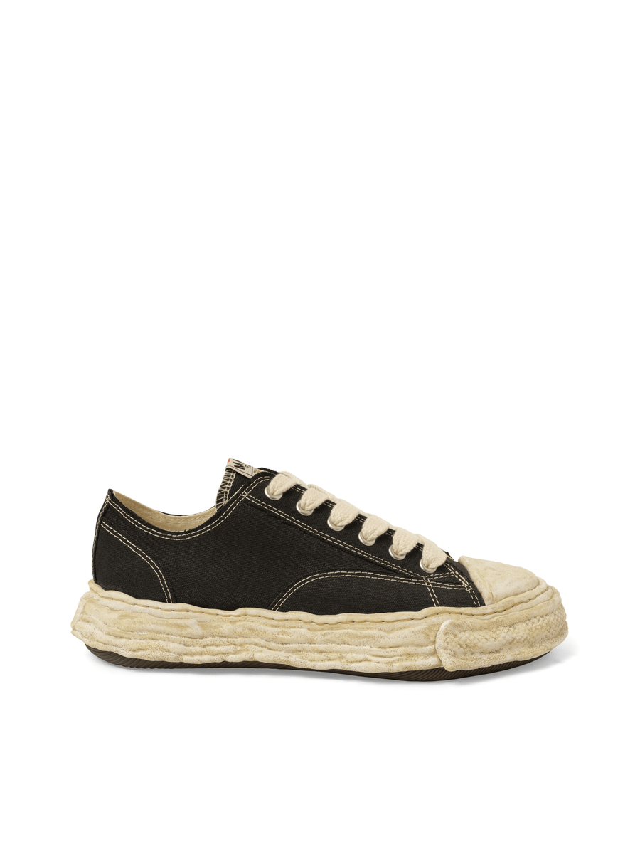 Peterson 23 OG Garment Dyed Sneaker in Black Side View | MAISON MIHARA YASUHIRO