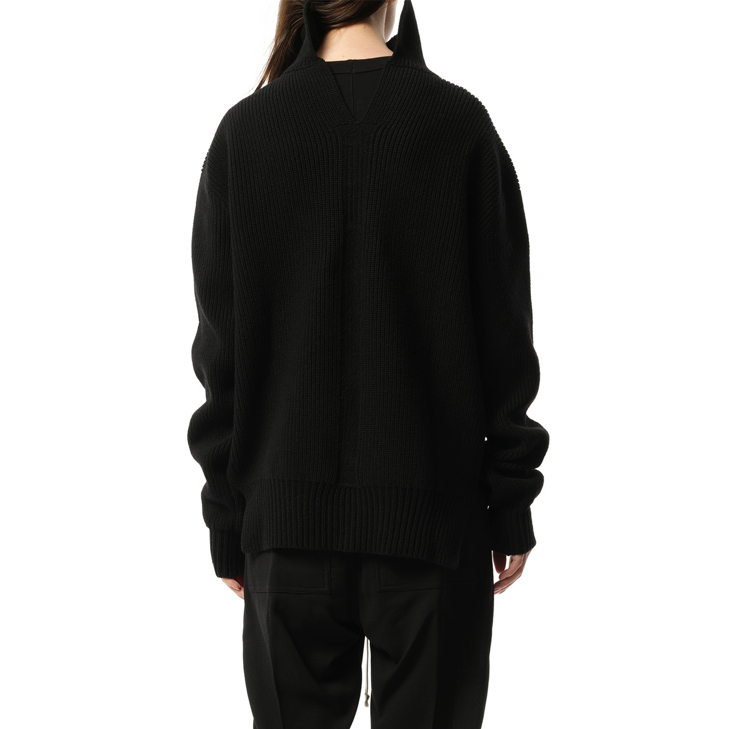 Fisherman Tabard Sweater in Black