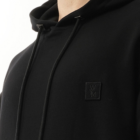 Metallic Print Hoodie in Black