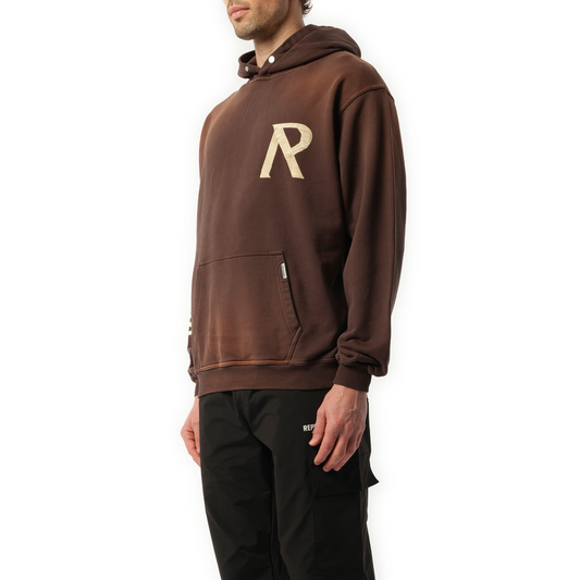 Masking Tape Initial Hoodie in Cedar