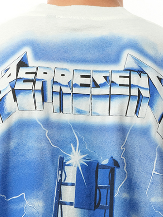 Represent Metallica Ride The Lightning T-Shirt in Flat White