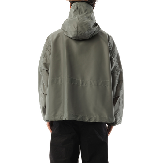 Balloon Nylon Twill x Sponge Sweat Hoodie in Navy/Khaki