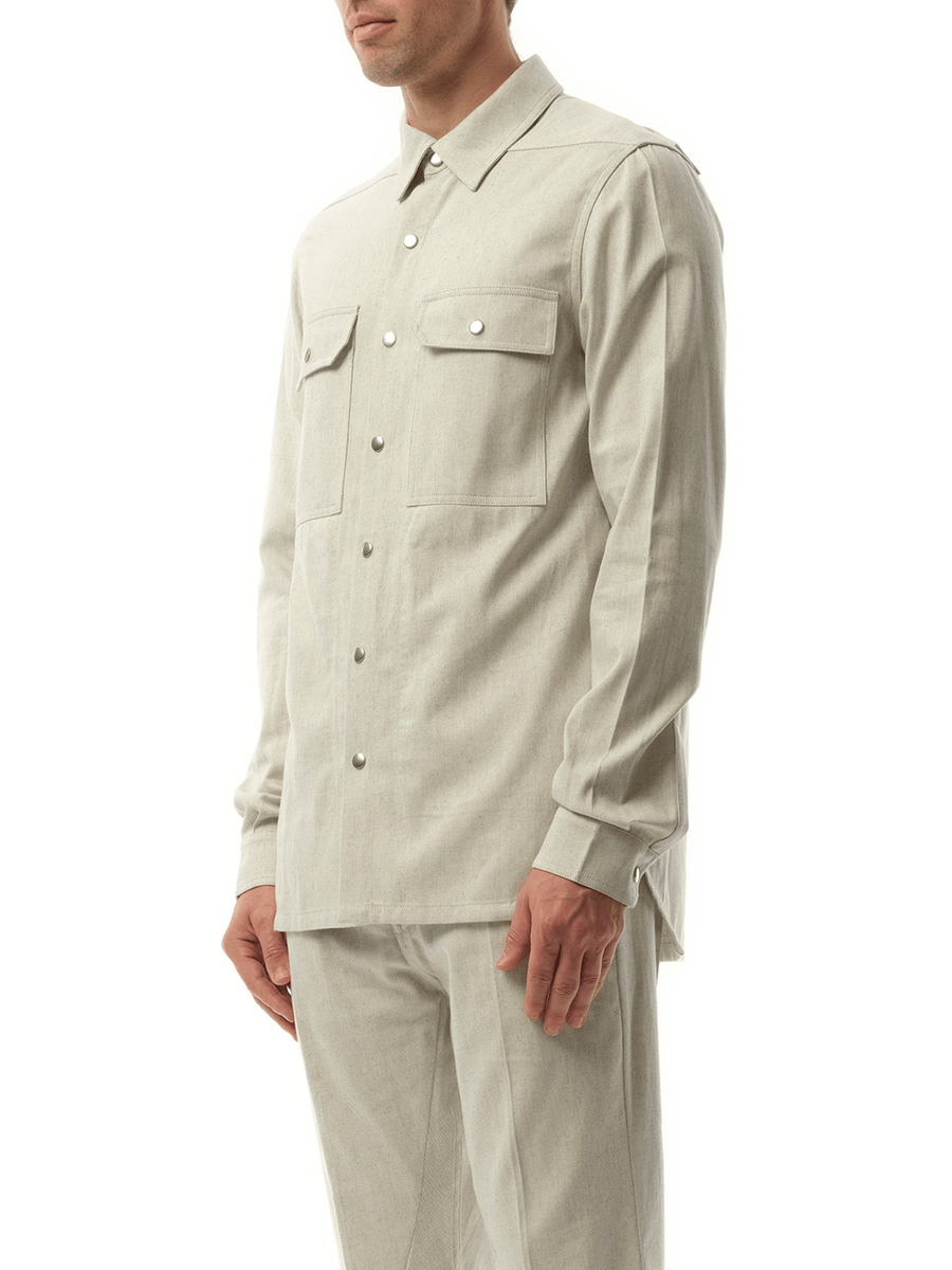 Rick Owens Denim Outershirt in Dinge