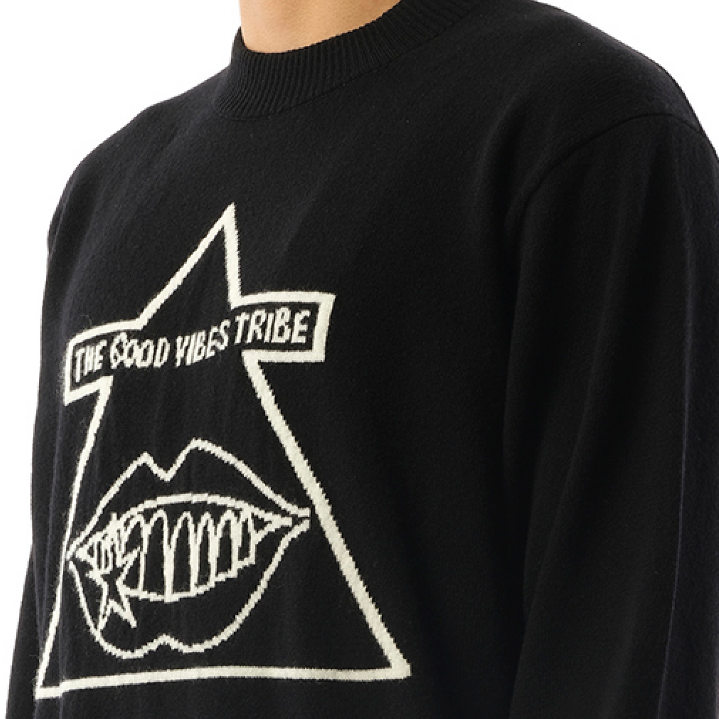 Sacai Gonz Wool Knit Sweater in Black